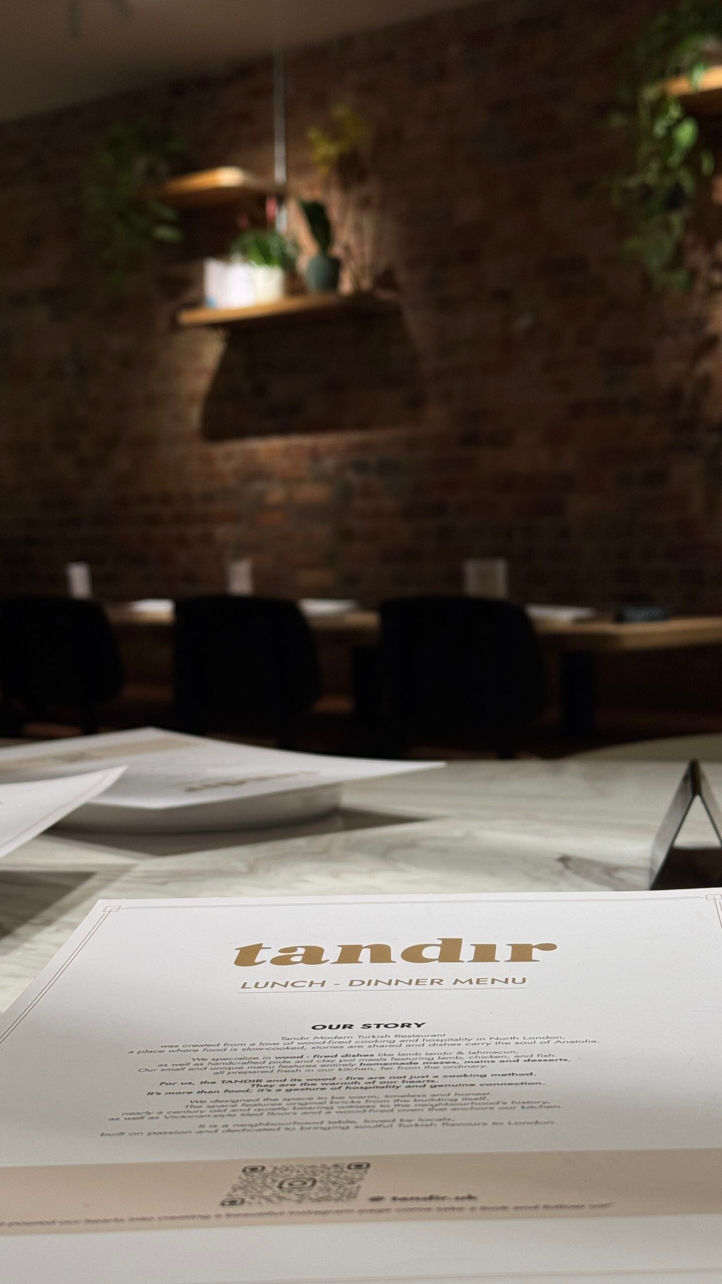 The Tandir room before service