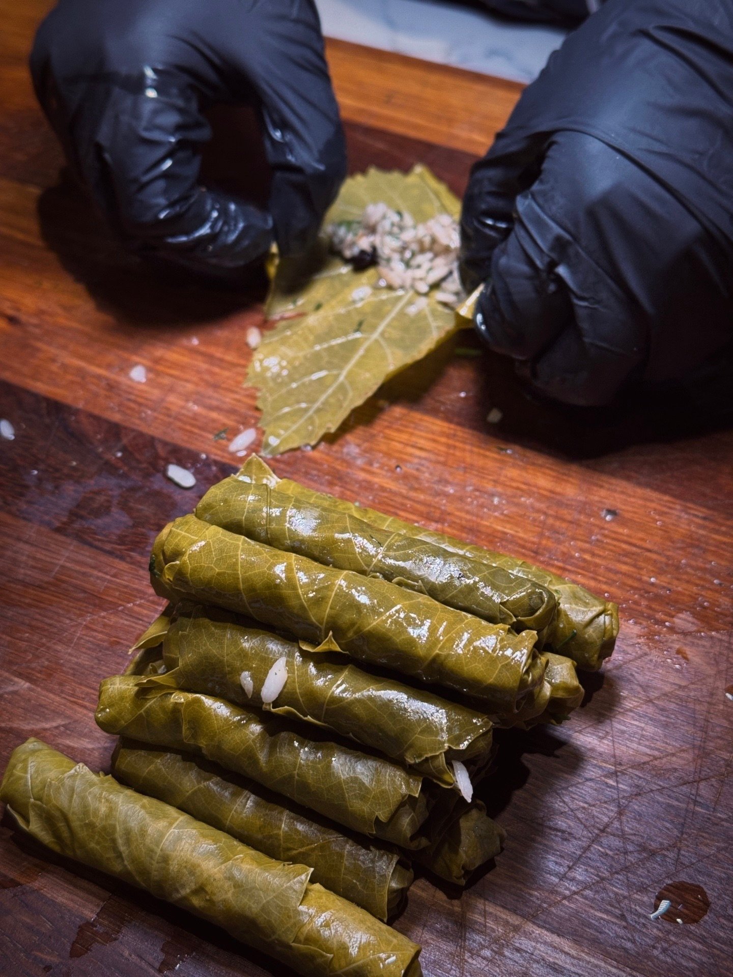 Sarma prepared by hand