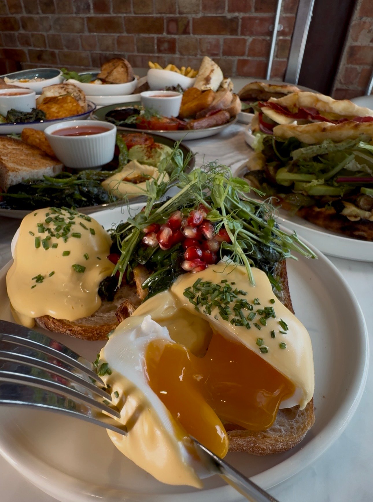 A freshly prepared breakfast dish